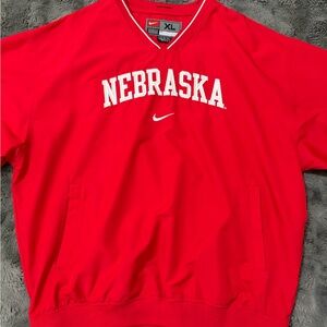 Nike Team Nebraska Cornhuskers Pullover Jacket XL Red NCAA Windbreaker